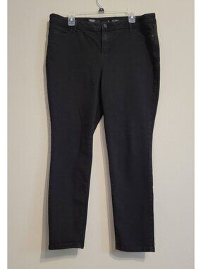 Vera Wang SIMPLY VERA Skinny leg BLACK JEANS size 16